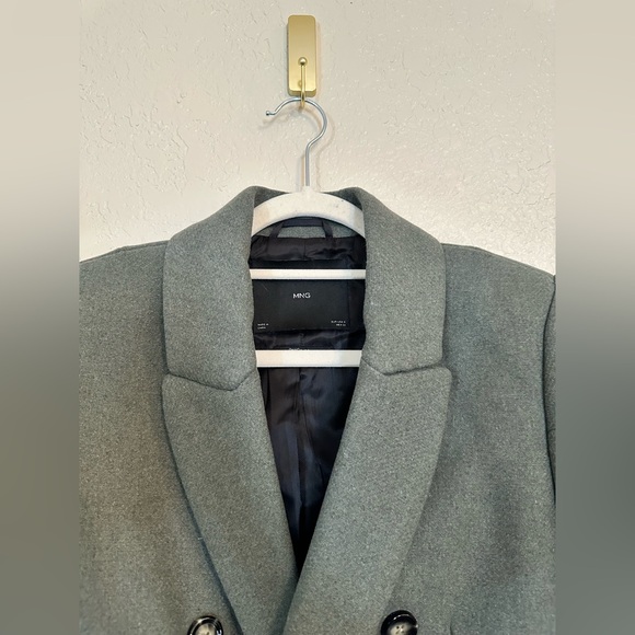 MNG WOOL BLEND DOUBLE BREASTED COAT SIZE small - Picture 3 of 6
